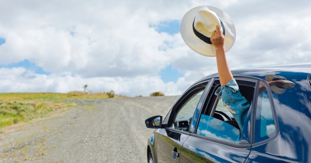a car driving